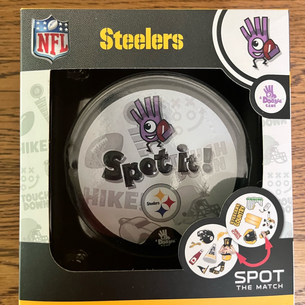 NFL Steelers Spot It Game with Black and Gold